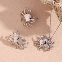 Basic Classic Style Streetwear Crab Stainless Steel Plating 18k Gold Plated Earrings Necklace main image 4