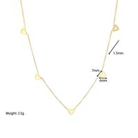 Simple Style Heart Shape Stainless Steel Titanium Steel Plating Necklace sku image 2