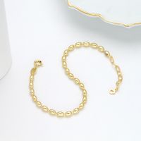 Simple Style Solid Color Sterling Silver Plating Gold Plated Bracelets main image 9