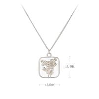 Simple Style Flower Sterling Silver Plating Gold Plated Pendant Necklace sku image 1