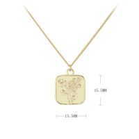 Simple Style Flower Sterling Silver Plating Gold Plated Pendant Necklace sku image 2
