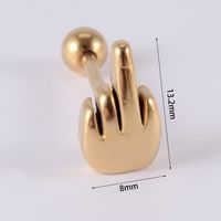 Simple Style Geometric Stainless Steel Plating Tongue Nail sku image 16