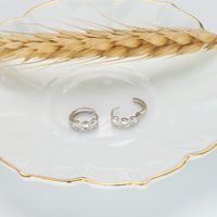 1 Pair Sweet Heart Shape Inlay Sterling Silver Zircon Earrings main image 8