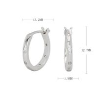 1 Paar Einfacher Stil Klassischer Stil Stern Inlay Sterling Silber Strasssteine Ohrringe sku image 1