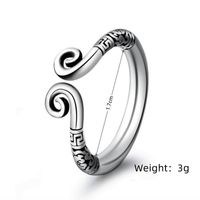 Chinoiserie Simple Style Solid Color Alloy Copper Open Ring sku image 1
