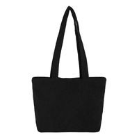 Women's Corduroy Solid Color Streetwear Square Zipper Shoulder Bag sku image 4