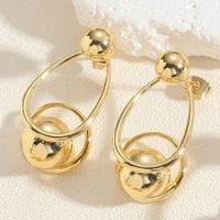 1 Pair Vintage Style Commute Solid Color Plating Brass 14k Gold Plated White Gold Plated Ear Studs main image 4