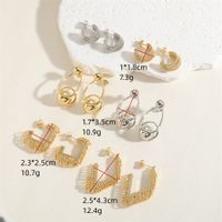 1 Pair Vintage Style Commute Solid Color Plating Brass 14k Gold Plated White Gold Plated Ear Studs main image 2