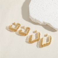 1 Pair Vintage Style Commute Solid Color Plating Brass 14k Gold Plated White Gold Plated Ear Studs main image 9
