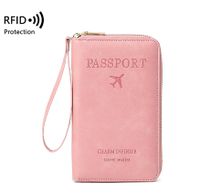 Unisex Elegant Solid Color Pu Leather Waterproof Passport Holders sku image 7
