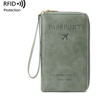 Unisex Elegant Solid Color Pu Leather Waterproof Passport Holders sku image 3