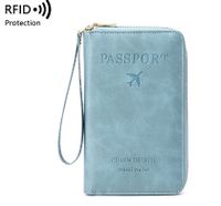 Unisex Elegant Solid Color Pu Leather Waterproof Passport Holders sku image 8