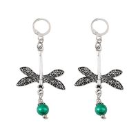 1 Pair Retro Ethnic Style Dragonfly Zinc Alloy Drop Earrings main image 4