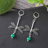 1 Pair Retro Ethnic Style Dragonfly Zinc Alloy Drop Earrings main image 2
