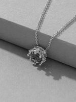 Luxurious Crown Rhinestones Alloy Wholesale Pendant Necklace sku image 3