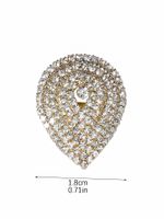 Brillante Oval Forma De Corazón Diamante De Imitación Embutido Diamantes De Imitación Mujeres Anillos Abiertos sku image 4