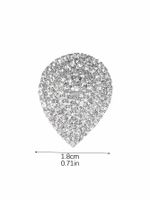 Brillante Oval Forma De Corazón Diamante De Imitación Embutido Diamantes De Imitación Mujeres Anillos Abiertos sku image 2