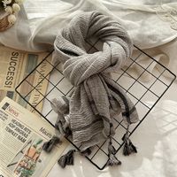 Unisex Simple Style Solid Color Cotton Cotton Linen Scarves sku image 2