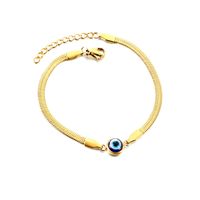 Simple Style Classic Style Eye Stainless Steel Inlay Turquoise Bracelets sku image 1