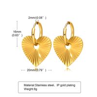 1 Pair Simple Style Classic Style Solid Color Plating 201 Stainless Steel Gold Plated Ear Studs sku image 7