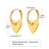 1 Pair Simple Style Classic Style Solid Color Plating 201 Stainless Steel Gold Plated Ear Studs sku image 6