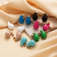 1 Pair French Style Simple Style Classic Style Water Droplets Plating Stainless Steel 18k Gold Plated Ear Studs main image 9