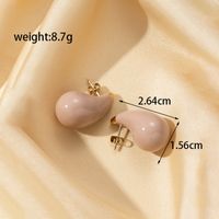 1 Pair French Style Simple Style Classic Style Water Droplets Plating Stainless Steel 18k Gold Plated Ear Studs main image 5