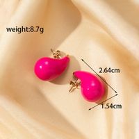 1 Pair French Style Simple Style Classic Style Water Droplets Plating Stainless Steel 18k Gold Plated Ear Studs main image 6