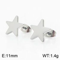 1 Par Estilo Simple Estilo Clásico Estrella De Mar Enchapado Acero Titanio Chapados en oro de 18k Pendientes sku image 1