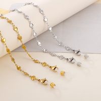 Simple Style Classic Style Solid Color Titanium Steel Women's Glasses Chain main image 1