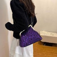 Women's Pu Leather Color Block Classic Style Streetwear Sequins Square Lock Clasp Shoulder Bag Square Bag main image 3