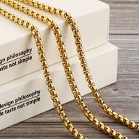 Hip-Hop Solid Color Titanium Steel 18K Gold Plated Unisex Waist Chain main image 5