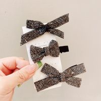 Simple Style Bow Knot Alloy Inlay Rhinestones Hair Clip main image 1