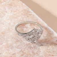 Simple Style Shiny Solid Color Copper Inlay Zircon Rings main image 5