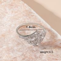 Simple Style Shiny Solid Color Copper Inlay Zircon Rings main image 2