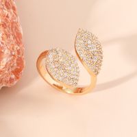 Simple Style Classic Style Snake Copper Inlay Zircon Open Rings sku image 1