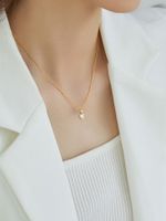 Simple Style Heart Shape Copper Zircon Pendant Necklace sku image 1