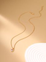 Simple Style Heart Shape Copper Zircon Pendant Necklace main image 6