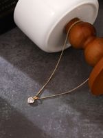 Simple Style Heart Shape Copper Zircon Pendant Necklace main image 8