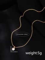 Simple Style Heart Shape Copper Zircon Pendant Necklace main image 4