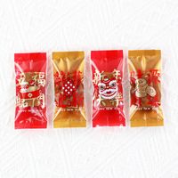 Christmas Fashion Cartoon Plastic Gift Wrapping Supplies 4 Pieces sku image 12