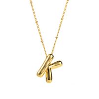 Modern Style Simple Style Letter Copper Pendant Necklace sku image 11