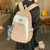 One Size Solid Color Shopping School Backpack main image 5