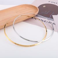 Titan Stahl 18 Karat Vergoldet Einfacher Stil Einfarbig Halsband main image 3