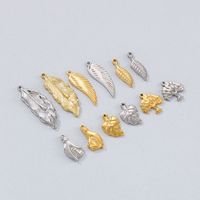1 Piece Stainless Steel 18K Gold Plated Hand Tree Leaves main image 1