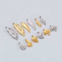 1 Piece Stainless Steel 18K Gold Plated Hand Tree Leaves main image 7