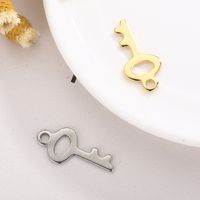 1 Piece Stainless Steel 18K Gold Plated Key main image 8