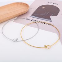 Simple Style Solid Color Stainless Steel Choker main image 1