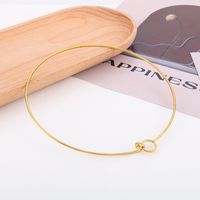 Simple Style Solid Color Stainless Steel Choker main image 3