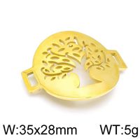 1 Piece Stainless Steel 18K Gold Plated Tree sku image 4